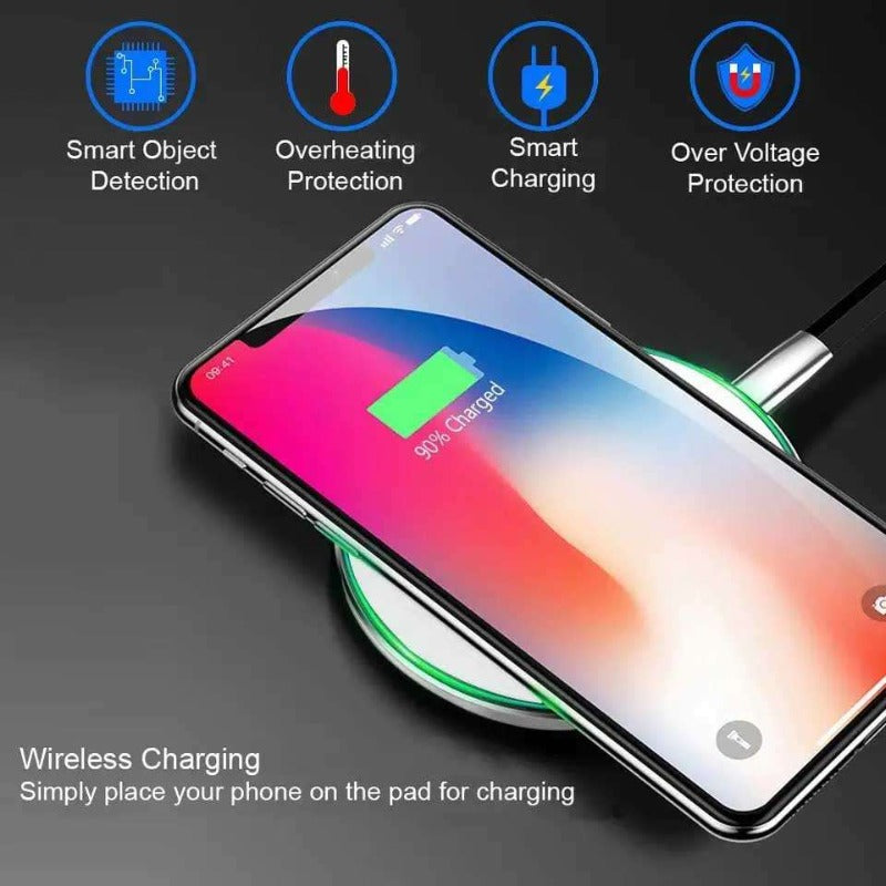 Newest Innovation Round Shape Wireless Charger Crystal Upper Cover Charging Pad For All Mobile Phone