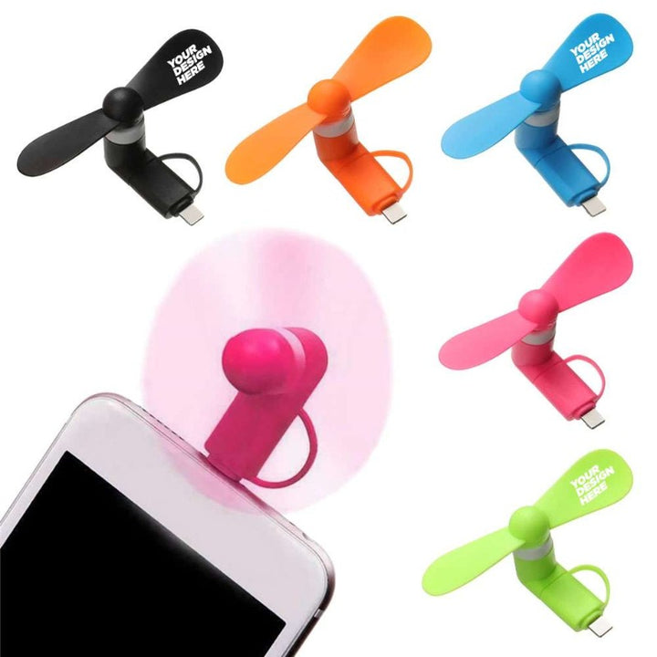 USB mini Fan Custom Logo Promotional Gifts Portable Phone Fan for iPhone Android mobile phones