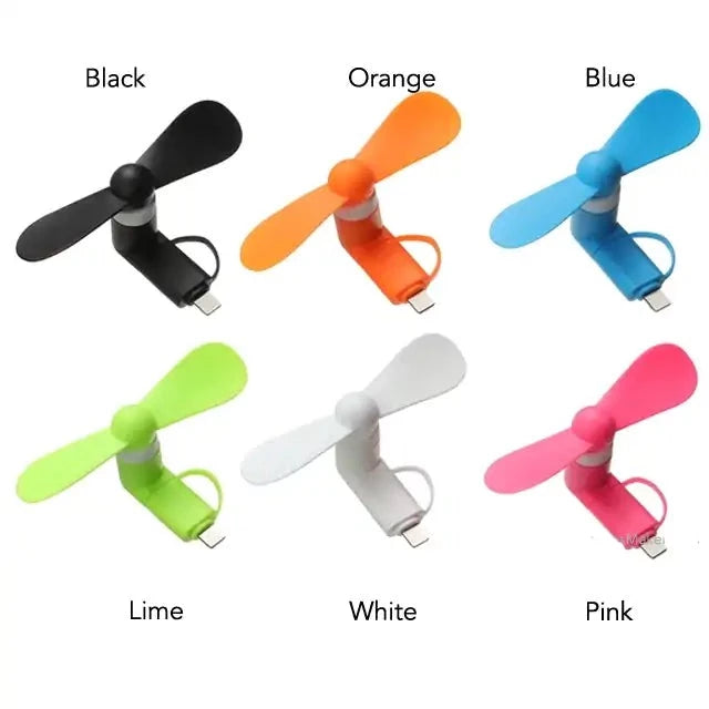 Portable 2 In 1 Mini soft phone Fan for Iphone Android Micro Handheld Cooling Cellphone Fan Cooler Mobile phone summer USB Fans