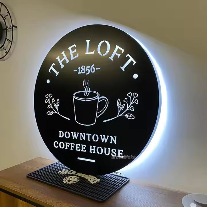 Metal Backlit Laser Cut LED Light Box Sign