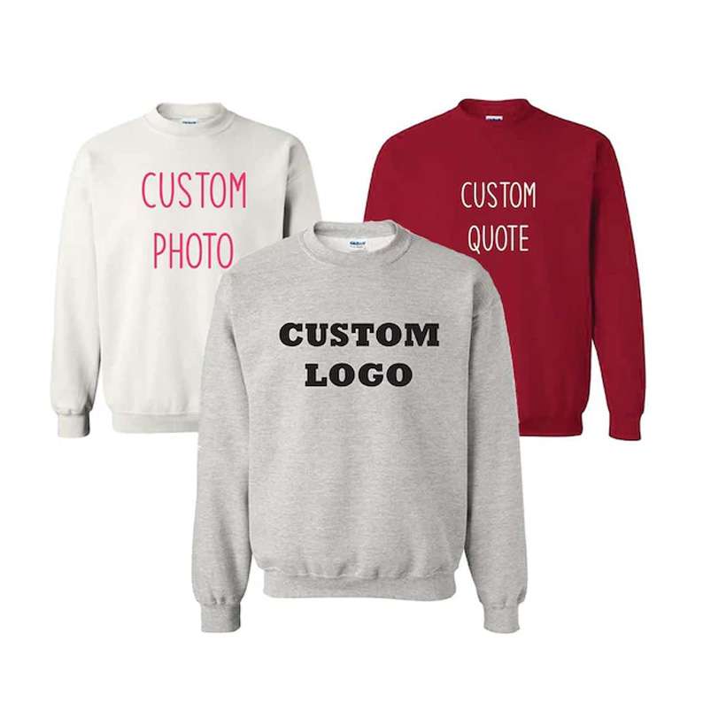 Wholesale Unisex Hoddies Custom Logo Cotton Pullover Crewneck White Men Sweatshirt Mens Hoodies