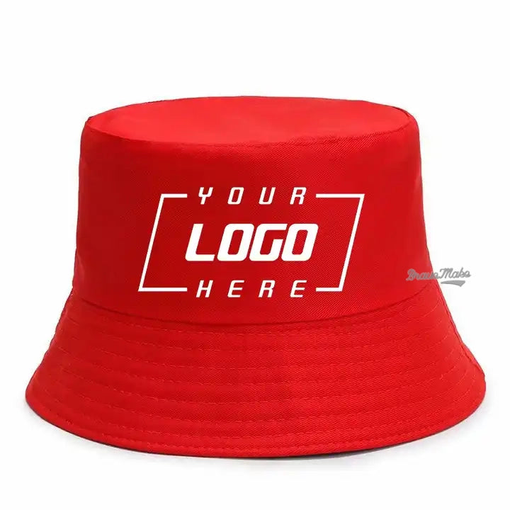 Wholesale Reversible bucket hat custom printed logo embroidery cotton bucket hat