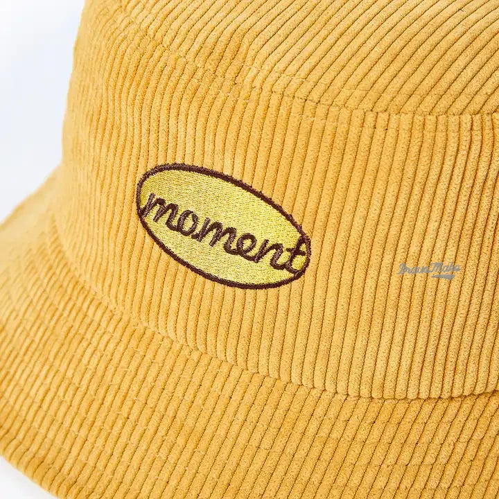 Custom embroidery logo Summer cap Waterproof Reversible Corduroy patchwork bucket hat