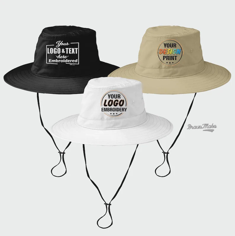 Lightweight Breathable High quality Nylon Fisherman Hat Embroidery Custom Logo Beach Waterproof Bucket Hat For Sports