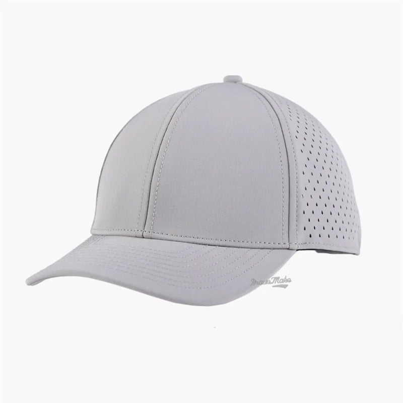 Waterproof Hydro Hat Embroidery Custom Logo Running Sports Laser Cut Hole Perforated Golf Baseball Cap Trucker Hat