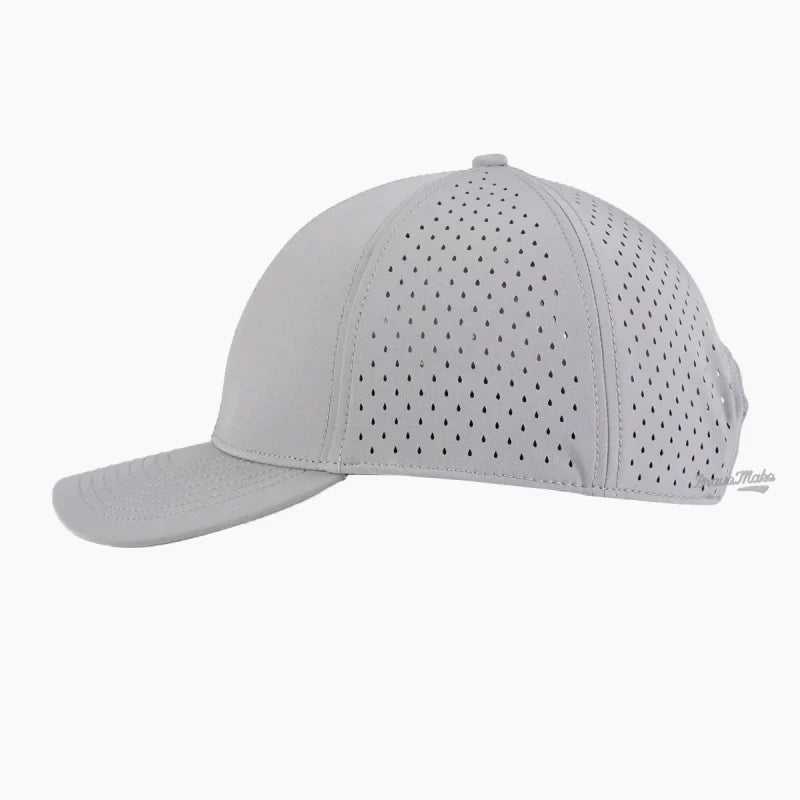 6 Panel Non Or Water Resistant Cutting Drill Round Shape Laser Cut Hole Perforated Golf Gorras Rope Baseball Trucker Cap Hats