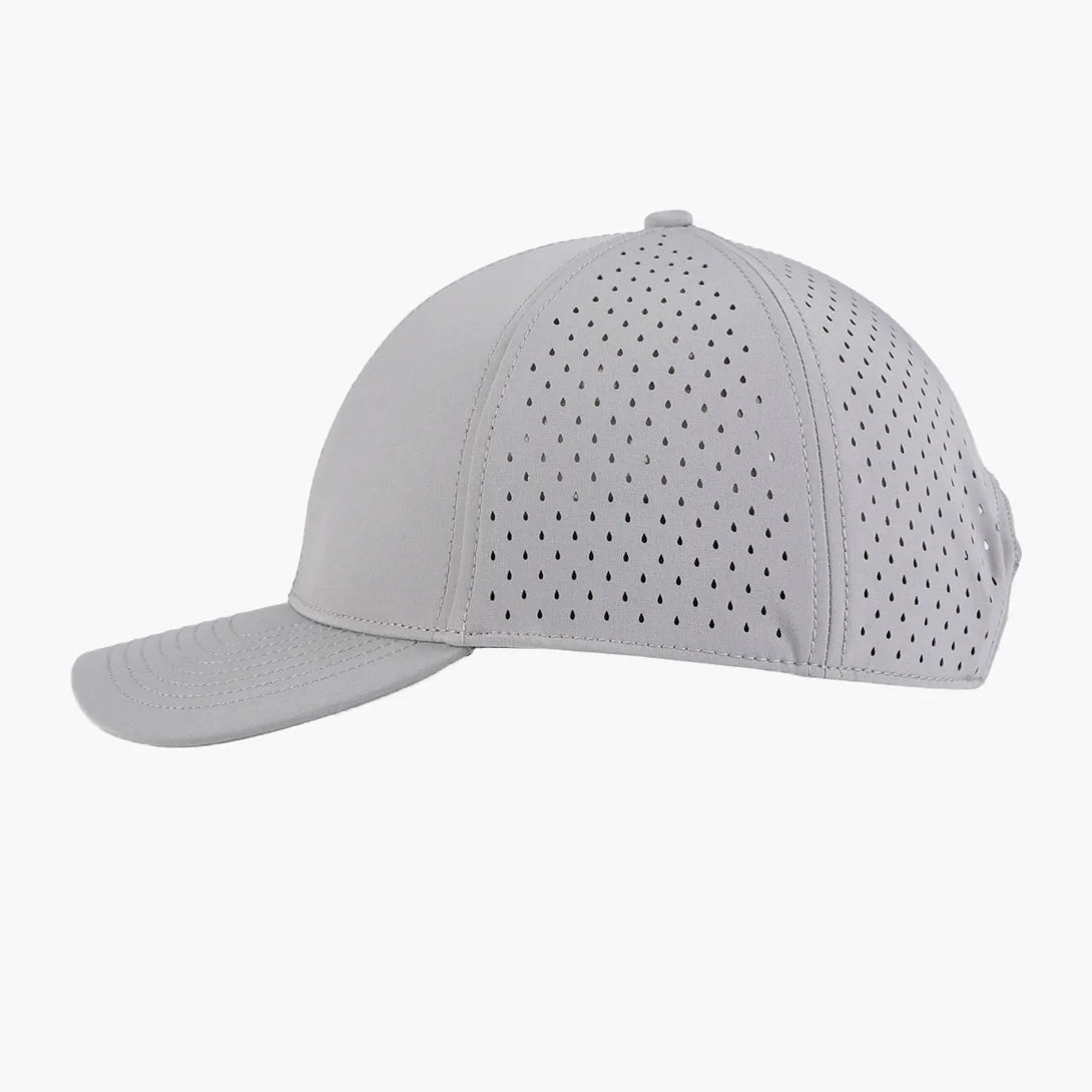 Custom Logo High Quality 6 Panel Laser Cut Hole Perforated Gorras Sports Performance Hat Mens Water Resistant Proof Baseball Cap