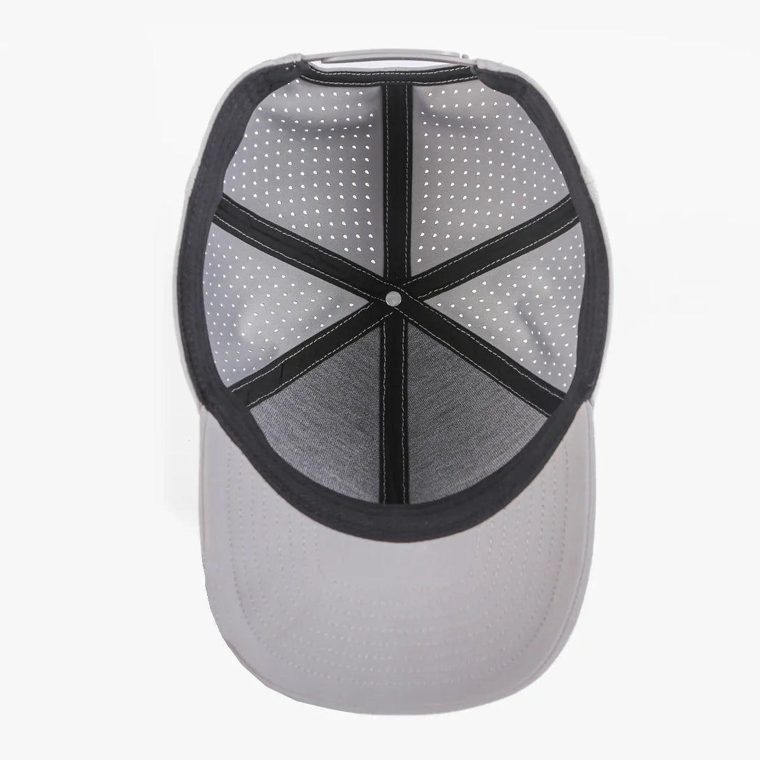 Breathable waterproof Sport performance Mesh polyester Laser Cut Hole Perforated Golf Hat custom Blank baseball cap