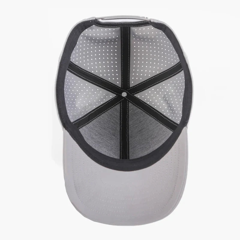 High Quality Unstructured Dad Baseball Hats Quick Dry Mesh Polyester Fabric Full Laser Drilling Breathable Water Resistant Hat