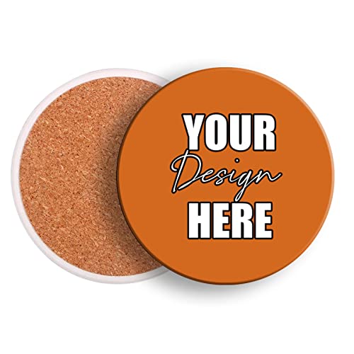 Wholesale Sublimation Ceramic Round Blanks Coasters With Cork Back ceramic cup coasters