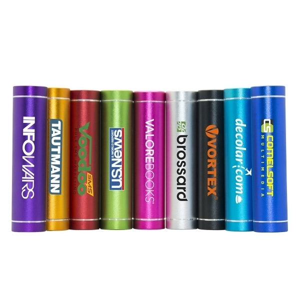 Top Sale Colorful Cylinder Power Bank Portable Charger Powerbank Lipstick Cylinder Power Bank Aluminium Cylinder Powerbank