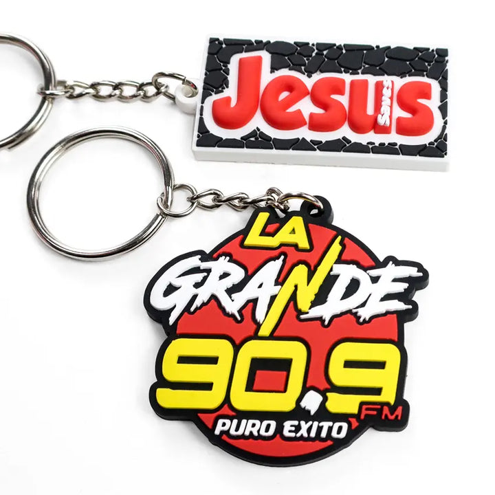 Custom 3D Die-cut Rubber Keychain Soft PVC Keyring