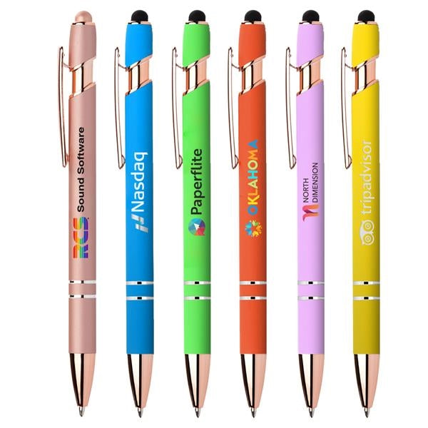 Custom Soft Touch Stylus Metal Pen 