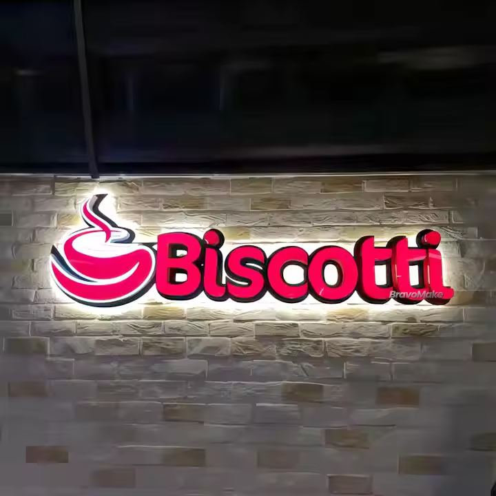 Front and Back Lit Channel Letters Illuminated Signs
