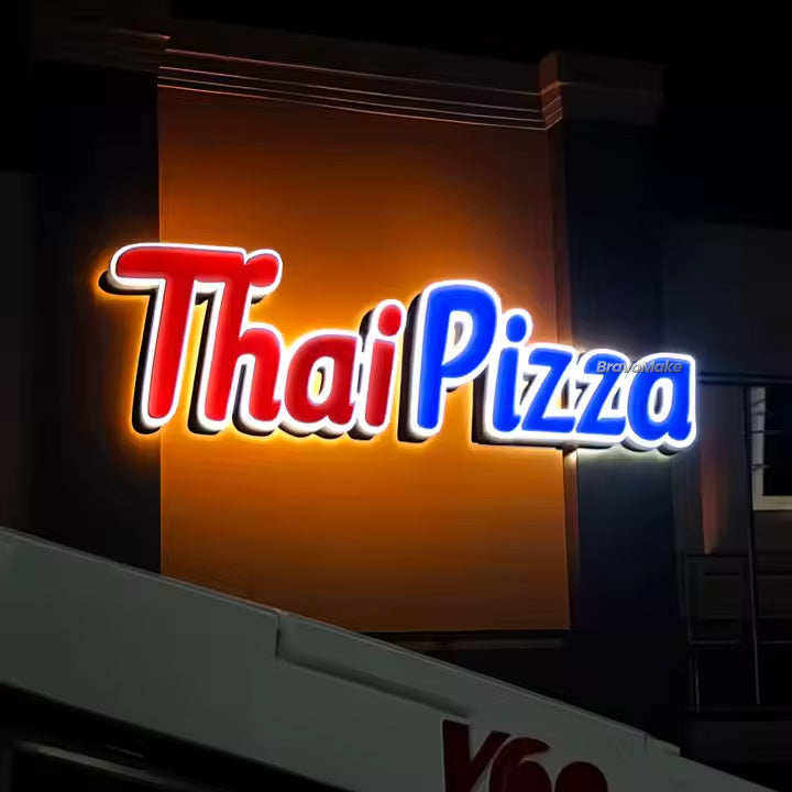 Custom 3D Front and Backlit LED Letters Illuminated Logo Sign