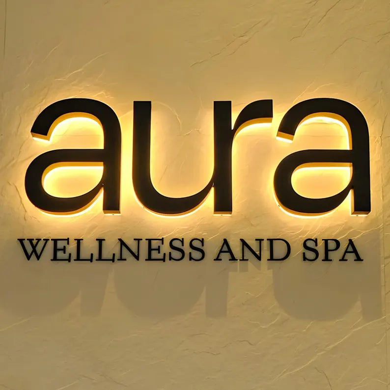 Fabricated Halo/ Back Lit Metal Letter Signs, Edge-Lit Channel Letters