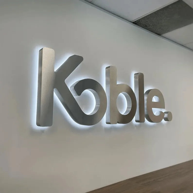 Backlit 3D Letter Sign for office