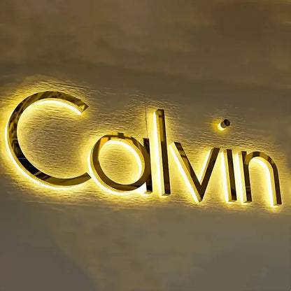 Custom 3D Backlit Letters & Logo Sign For Business, Bar, Office, Salon, Storefront, Reception