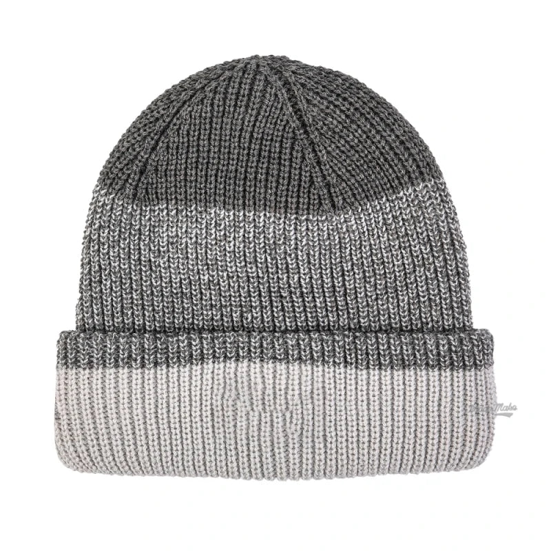 Premium High Quality Custom Logo Roll Up Edge Knit Short Cuffed Trawler Sports Winter Skull Cap Beanie Hat With Rubber Patch