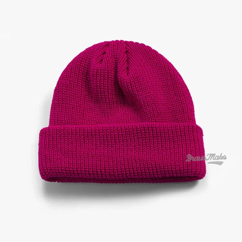 Custom logo Plain Dyed Fashion Men Fisherman Beanies Women Acrylic Knit Hats Trawler Beanie Hat Warm Winter Hats