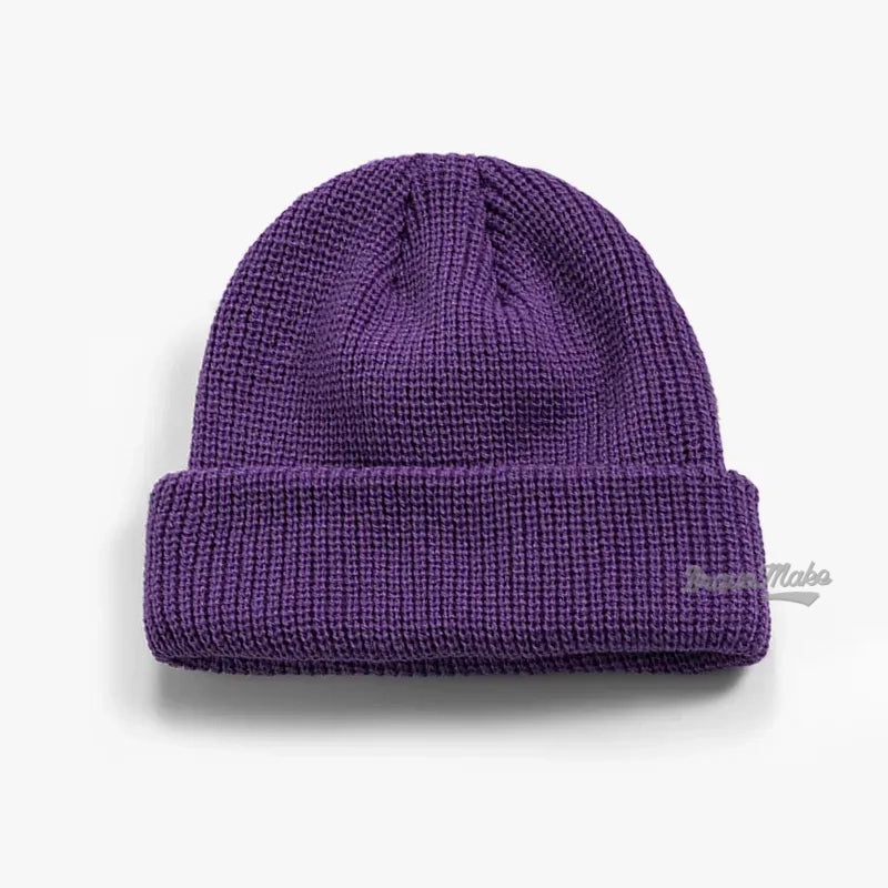 Custom logo Plain Dyed Fashion Men Fisherman Beanies Women Acrylic Knit Hats Trawler Beanie Hat Warm Winter Hats