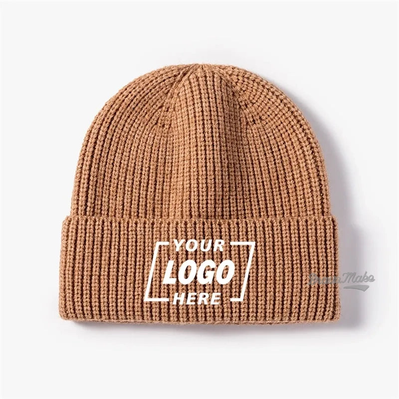 Winter Hat Beanie Beanie Manufacturers Premium Merino Wool Rib Knit Winter Beani Hats Toques With Custom Logo Leather Patch