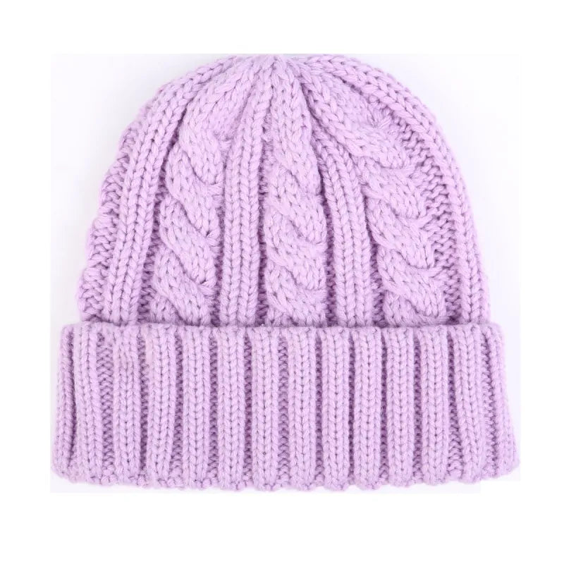 Daily Classic Fashion Designer Embroidery Acrylic Thick Warm Soft Knit Beanie Cap Hat for Men Women