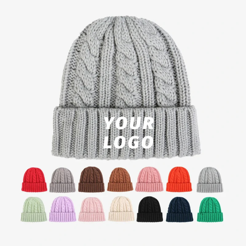 High Quality Knitting Machine Beanie Pattern Outdoor Knit Chunky Beanie Winter Beanie Warm Hat Unisex Warm Winter Hats