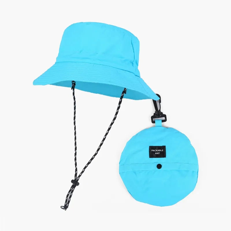 Brim Bucket Bat Outdoor Fishing Sun hats Flat Top Wide Brim Fisherman Cap Protection Waterproof Uv Summer caps Boonie Hat