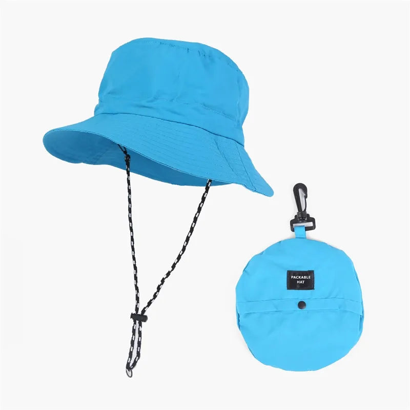 Brim Bucket Bat Outdoor Fishing Sun hats Flat Top Wide Brim Fisherman Cap Protection Waterproof Uv Summer caps Boonie Hat