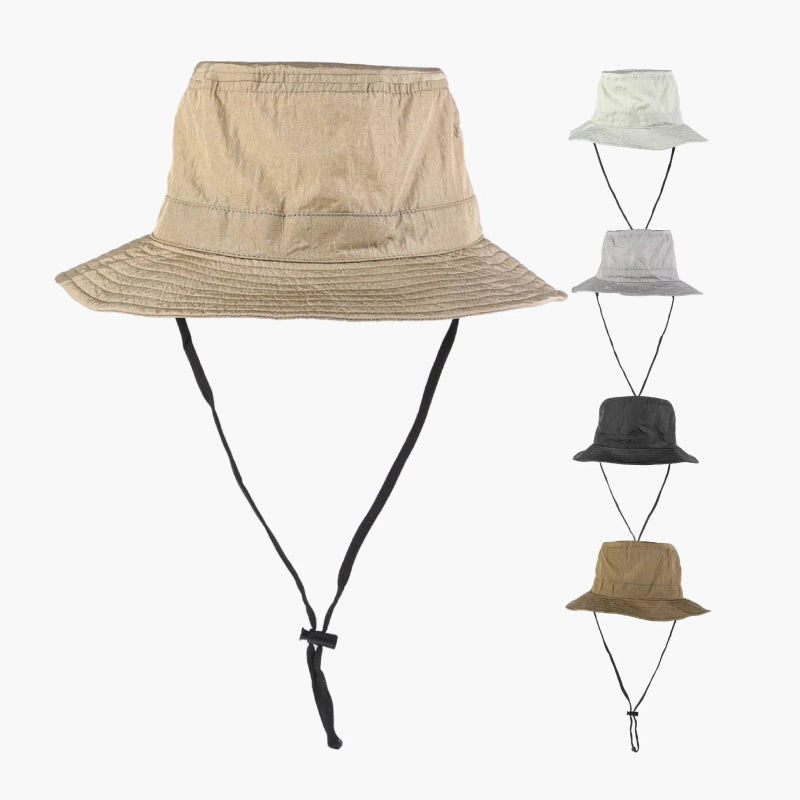 Wholesale nylon bucket hat outdoor summer cap bucket fisherman sun hats with custom patch logo