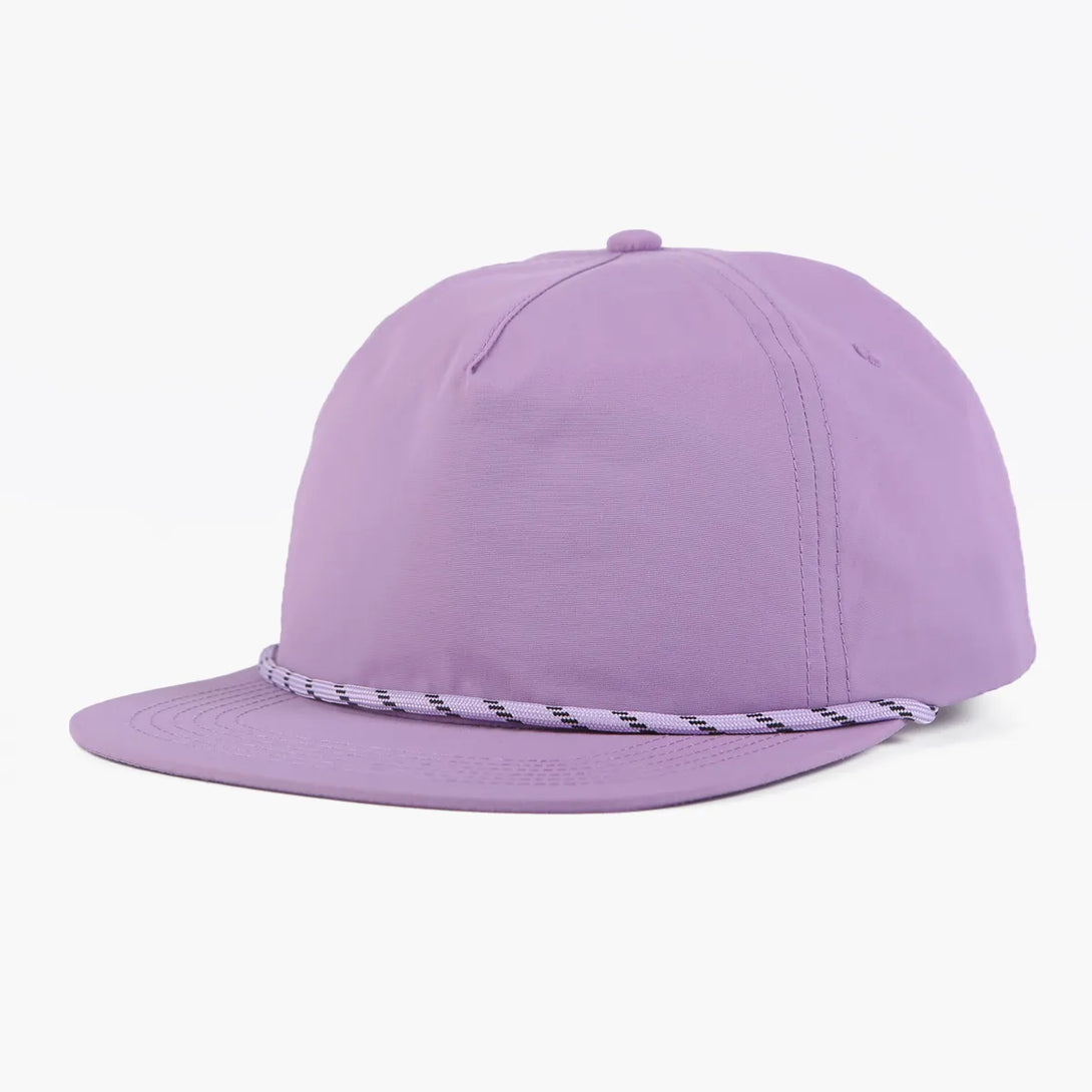 High quality nylon 5 panel blank hat rope bill unstructured custom snapback caps with your own logo