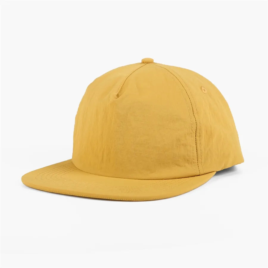 Blank 5 Panel Nylon Unstructured Snapback Cap Hat