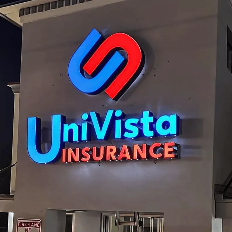 Custom 3D Illuminated Channel Letters Front Light Sign For Storefront, Reception, Office, School, Clinic