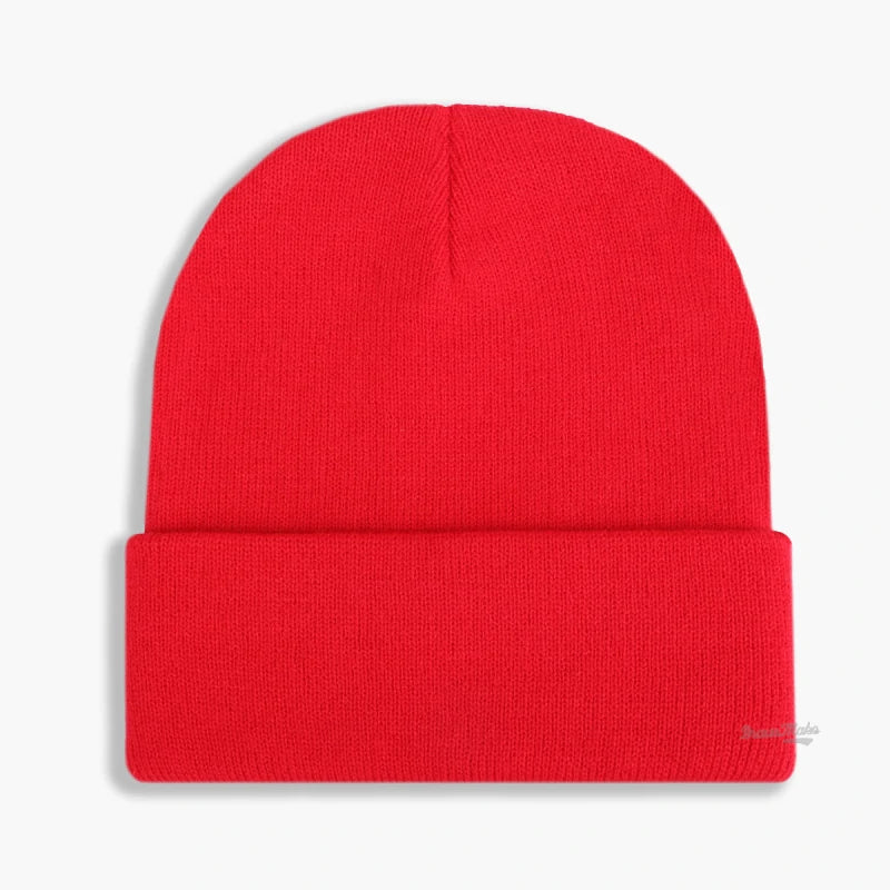 wholesale Custom High Elastic Caps Thick Knitted Beanies keep Warm Unisex 100% Acrylic Winter hats