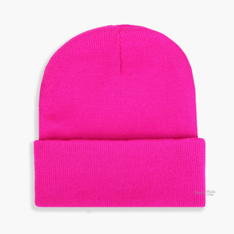 wholesale Custom High Elastic Caps Thick Knitted Beanies keep Warm Unisex 100% Acrylic Winter hats