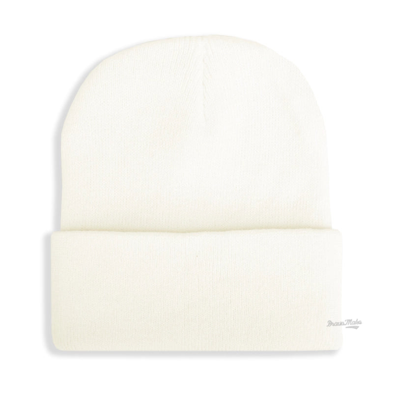 Fashion Custom Logo Solid Color Knitted Beanie Custom Logo Beanie Acrylic RPET Material