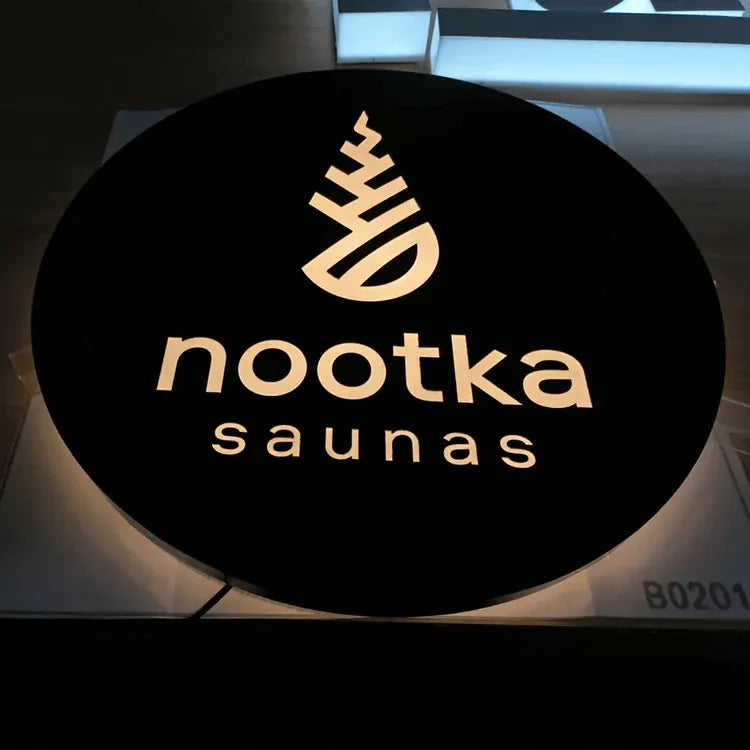 LED Store Sign Backlit Metal Room Number Light Box