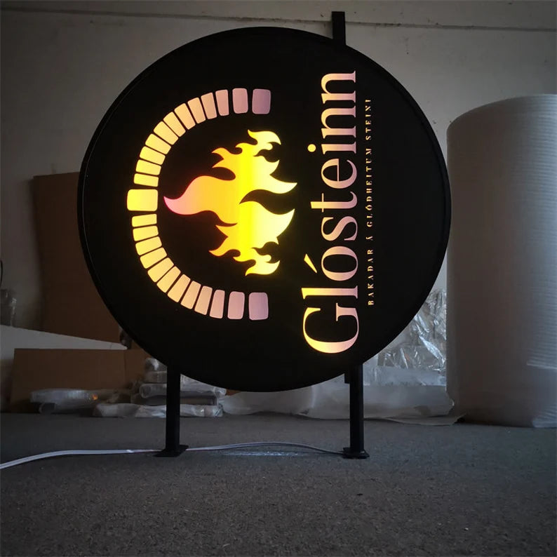 Storefront Light Box With Double Sided Logo