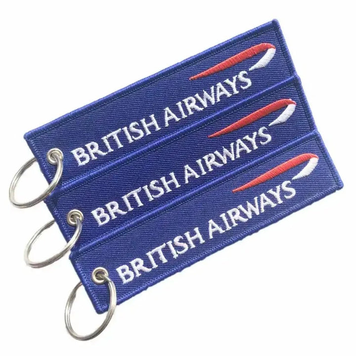 Embroidered Keychain Key Tag Keyring Custom Jet Tag Custom Woven Flight Keychain