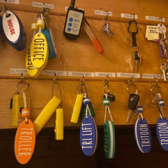 Wholesale custom logo printed promotional EVA foam floating sail boat keychain