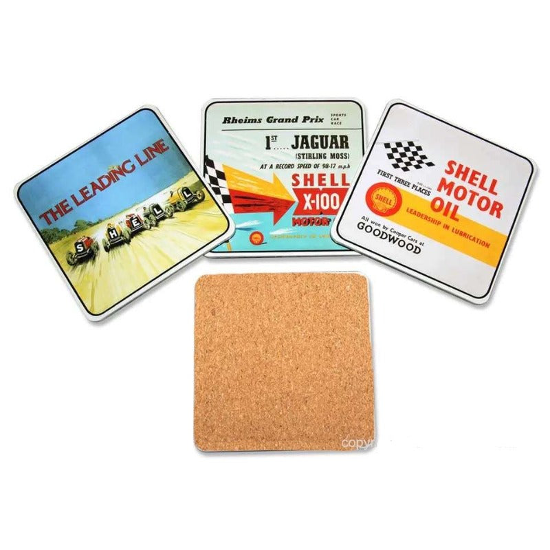 Custom 4Inch Round Absorbent Drink Coasters Cork Trivet Mats Wooden Cork Coasters