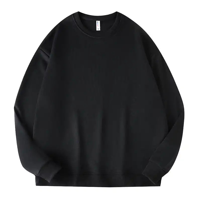 OEM heavyweight 360gsm 80%cotton 20%polyester blank fleece pullover essentials men's oversized custom crewneck sweatshirt