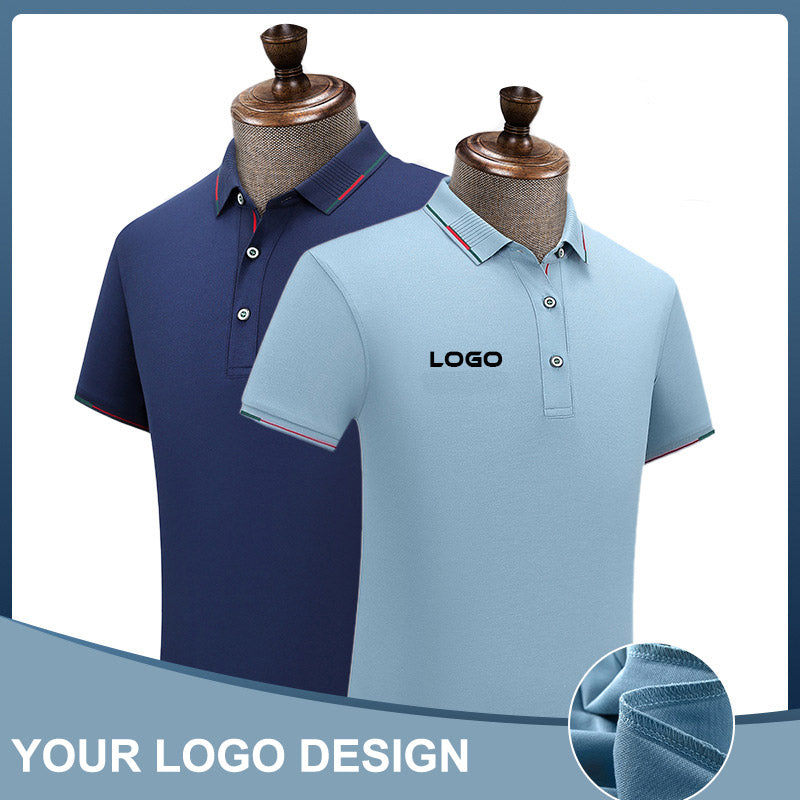 New Design Custom Embroidered Logo 95% Cotton 5%Spandex Man Golf Business Uniform Solid Color Polo Shirt