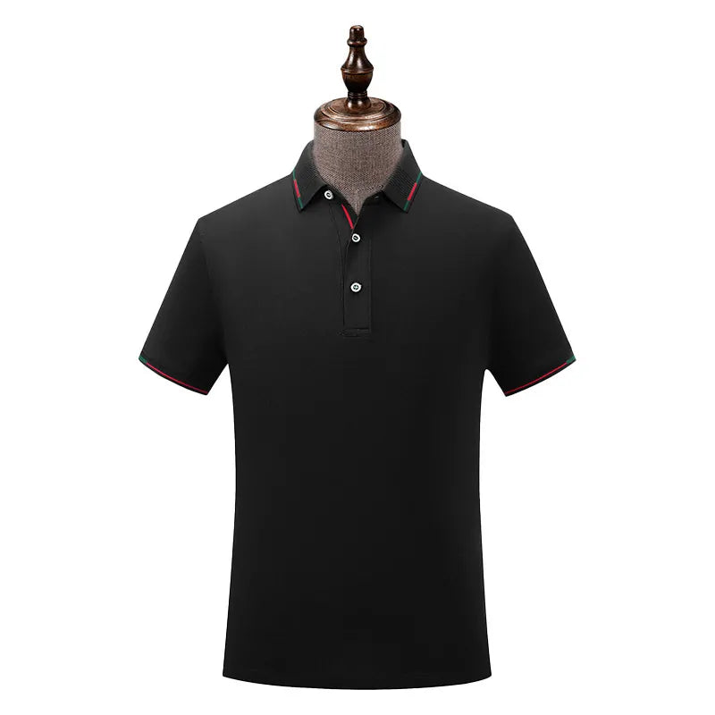 Custom High Quality Fashion Long Sleeve Polo T-shirts Collar 100% Cotton Polo Shirt For Man