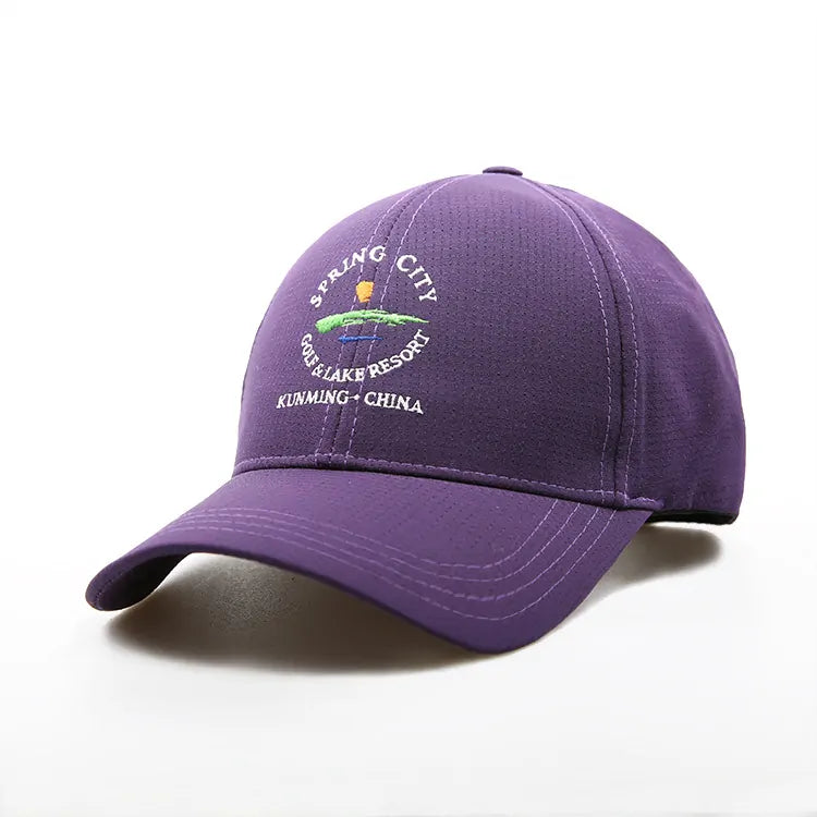 Embroidery Custom Logo Stretch-Fit close back Sports Cap with breathable mesh fabric