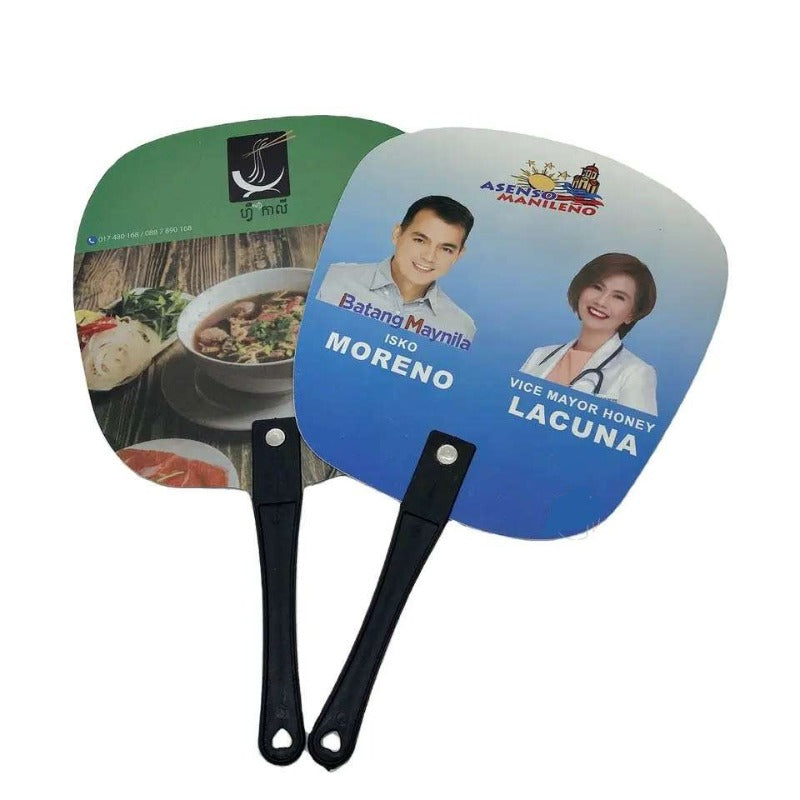 Custom made PP plastic gift hand fan