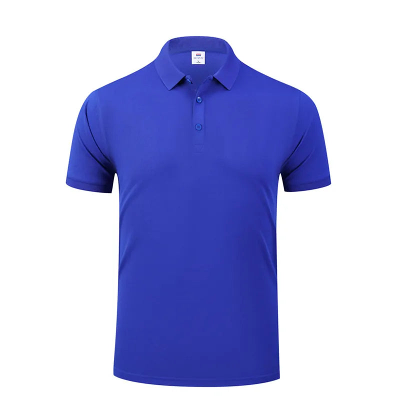 US size Men Polo T Shirt Plain Custom Print Sport Golf Activewear Quick Dry Gym Shirt Breathable Short Sleeve Tops Polo shirt