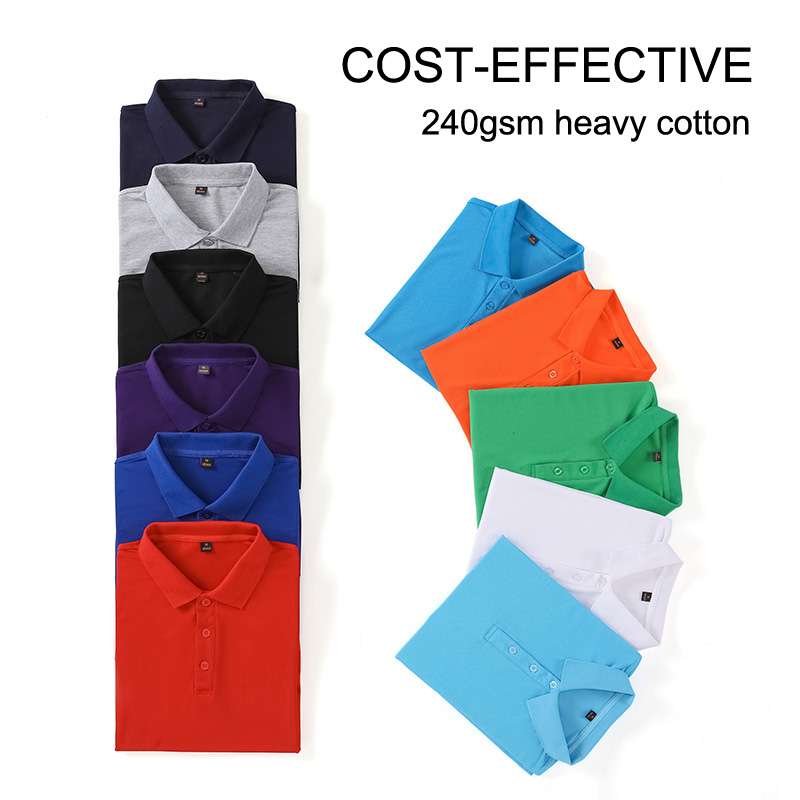 Golf Clothing Embroidered Printed Custom Design Plain White Black Golf Cotton Polyester Dry Fit Blank Men Polo T Shirts