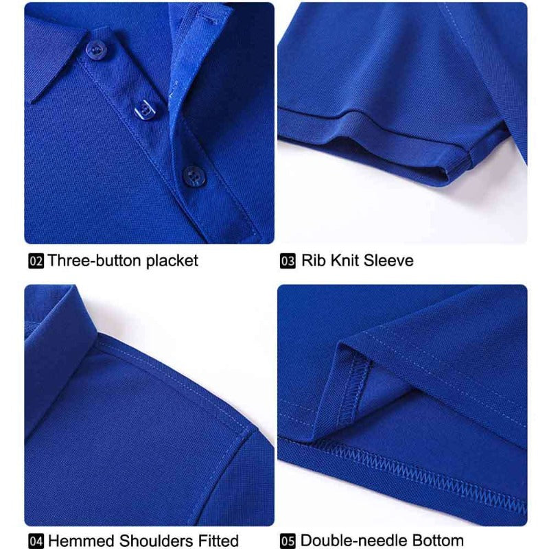 Wholesale 100% Cotton Plain Polo Shirts Custom Company Logo Restaurant Work Uniform Embroidery Polo Shirt Men